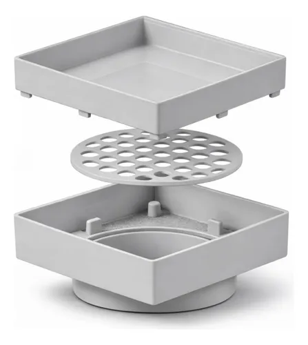 Ralo Invisível 15 x 15 cm Branco SS Lares