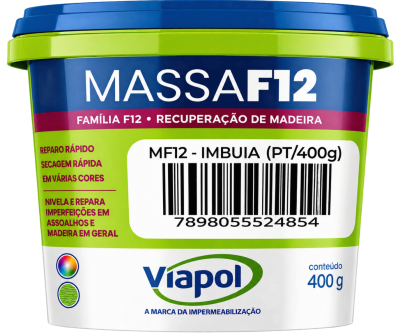 Massa para Madeira F12 400g Viapol - Escolha a Cor