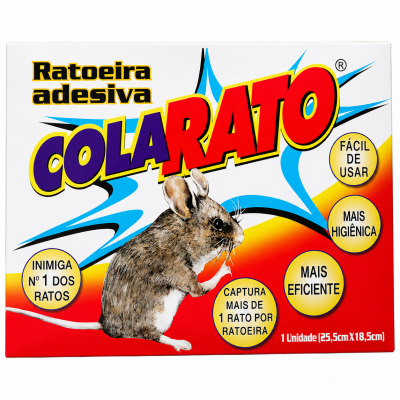Ratoeira Adesiva Cola Rato para Captura de Ratos e Camundongos