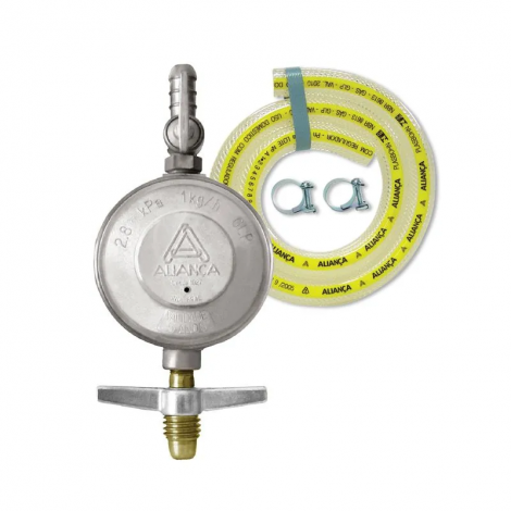 Regulador de Gás GLP 1kg/h com Mangueira 1,20m Aliança 504/01 BT