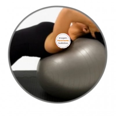 Bola Inflável para Exercícios 55cm Western – Cinza Prateado