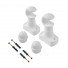 Kit Suporte para Varão de Cortina Garra 28mm Branco – Com Parafusos e Buchas