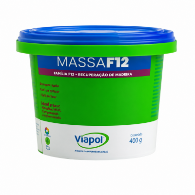 Massa para Madeira F12 Branca 400g Viapol