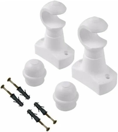 Jogo de Suporte para Varão de Cortina 19 mm Branco Cortinaro – Ref. 3159