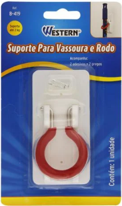 SUPORTE INDIVIDUAL PARA VASSOURA OU RODO WESTERN