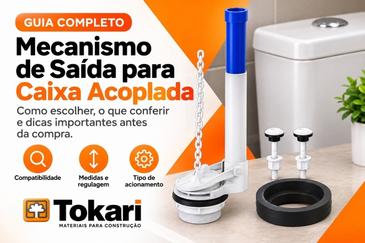 Mecanismo de saída para caixa acoplada: como saber qual escolher?