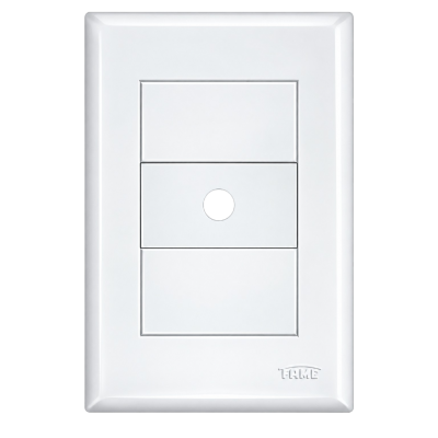 Placa 4x2 com Suporte e Saída de Fio Ø10mm Evidence FAME 2884