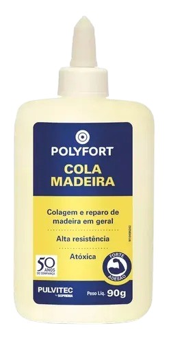 Cola para Madeira Polyfort 90g Pulvitec – Alta Resistência e Aderência