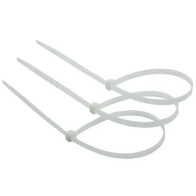 Abraçadeira de Nylon Branca 2,5 x 150mm Kala Kit com 100 Unidades