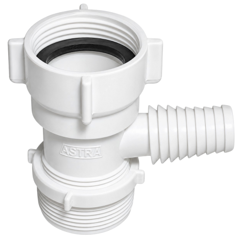Adaptador para Máquina de Lavar Louça com Espigão 3/4", 7/8" e 1" Astra AML Branco