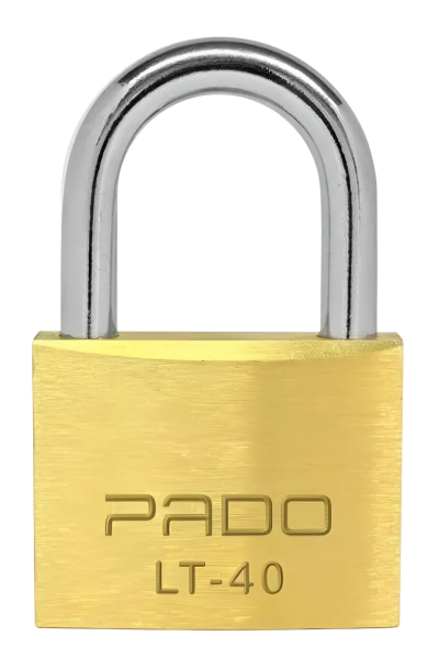 Cadeado de Latão Pado LT 40mm – Dourado, Resistente à Água, com 2 Chaves (Ref. 51022855)