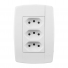 CJ 3 TOMADAS 10A 250V~ MONOBLOCO SLIM