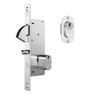 Fechadura para Porta de Correr 940 Espelho Inox Gorje Stam