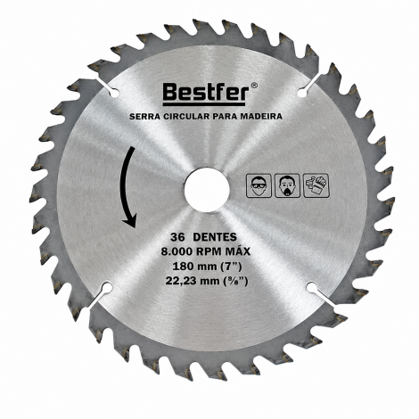 Serra Circular para Madeira 110mm 36 Dentes Bestfer