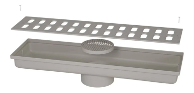 Caixa Coletora Standard 15 x 50 cm com Grelha PP Estrela