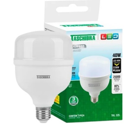 Lâmpada LED 40W TKL 225 – Taschibra | Luz Fria 6500K