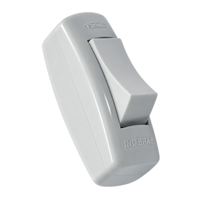 Interruptor Pêra Simples 6A 250V Cinza Sobrepor FAME 0399