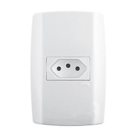 Conjunto Tomada 20A 250V Horizontal Slim Ilumi