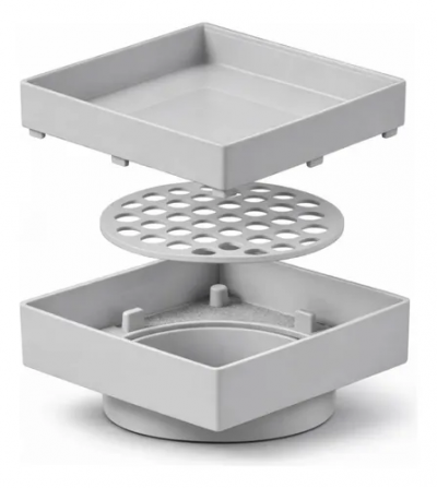 Ralo Invisível 15 x 15 cm Branco SS Lares