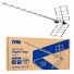 Antena Digital Externa UHF Yagi Alto Ganho 18dBi Proeletronic PROHD-1118
