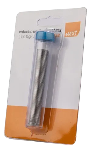 Solda Estanho em Fio MXT 15g – Liga SN60 PB40 – Diâmetro 1mm – Tubo 072A2