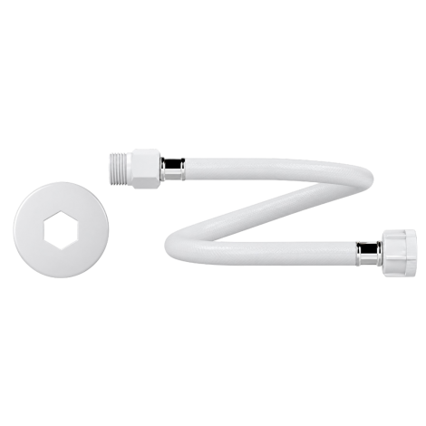 Engate Flexível de PVC Ultrarresistente 1/2" x 150cm Macho x Fêmea Branco Censi