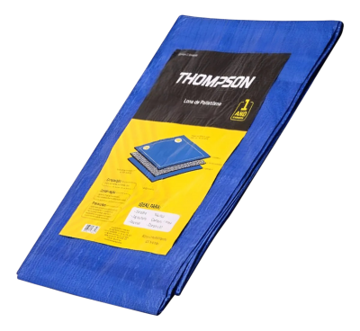 Lona de Polietileno Azul Thompson 100 Micras com Ilhoses Metálicos