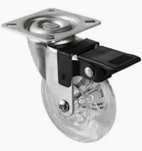 RODIZIO TRASPARENTE 50MM COM TRAVA