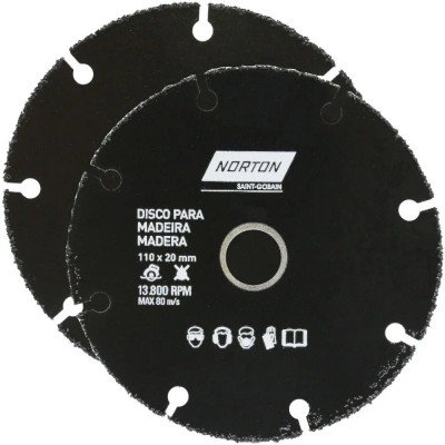 DISCO CORTE MADEIRA S.MARMORE TUNG110X20 - NORTON