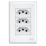 Tomada Tripla 3 Tomadas 2P+T 10A 250V Evidence FAME 3267