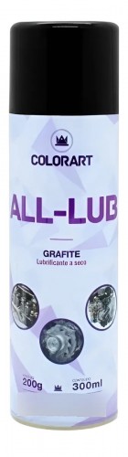 Spray ColorArt ALL-LUB 300ml – Grafite Seco, Lubrificante Sem Óleo, Alta Penetração