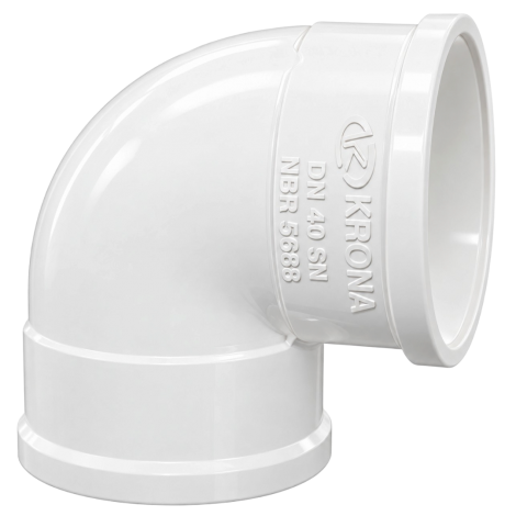 Joelho 90° 100mm (4") para Esgoto Krona