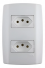 Conjunto 2 Tomadas 10A 250V Separadas Monobloco Slim Ilumi