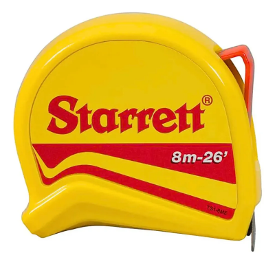 Trena de Bolso com Trava 8m/26' x 25mm Starrett KTS1-8ME-S