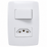 Conjunto Interruptor Simples 10A + Tomada 20A 250V Slim Iguatemi