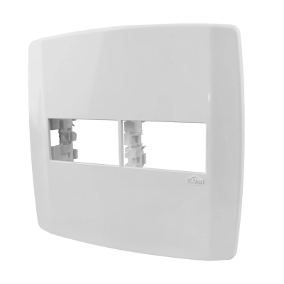 PLACA 4X4 1+1 MODULOS SEPARADOS HORIZONTAL C/ SUPORTE SLIM