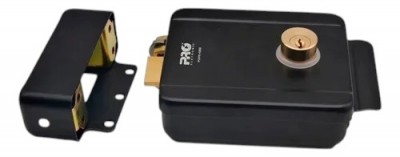 Fechadura Elétrica de Sobrepor Proeletronic PQFE-1000 Multidirecional Aço Preto 12V – Ref. PQFE-1000