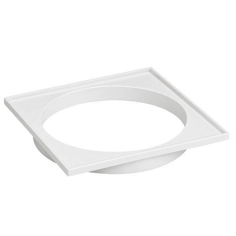Porta-Grelha Quadrado em PVC Branco 9,4 × 9,4 cm Astra PG13