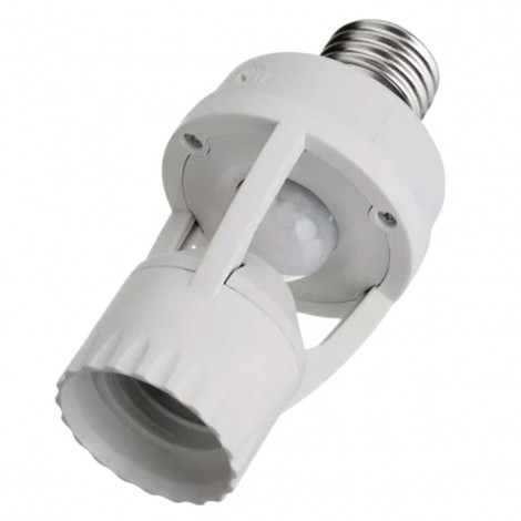 SUPORTE PARA LÂMPADA COM SENSOR DE MOVIMENTO LUATEK