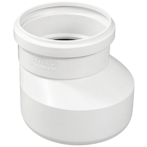 Redução Excêntrica para Esgoto 150mm x 100mm Estrela