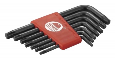 Jogo de Chave Torx Worker T10 a T40 – 7 Peças