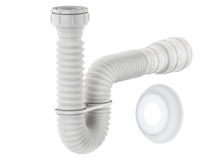 Sifao Tubo Extensivel 0,69 m Branco c/ Suporte Saco Plastico