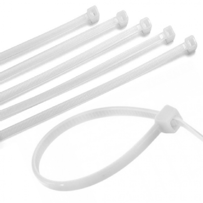Abraçadeira de Nylon Branca 3,6 x 150mm Kala Kit com 100 Unidades