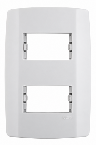 Placa 4x2 com Suporte Slim Ilumi para 2 Módulos Separados Horizontal
