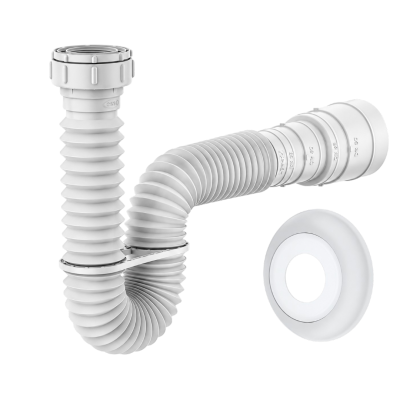 Sifão Tubo Extensível Branco com Suporte para Ajuste Censi 7150