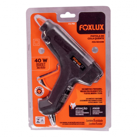 Pistola de Cola Quente Bivolt 40W Foxlux