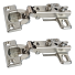 Dobradiça de Pressão Reta 26 mm em Metal com 2 Peças