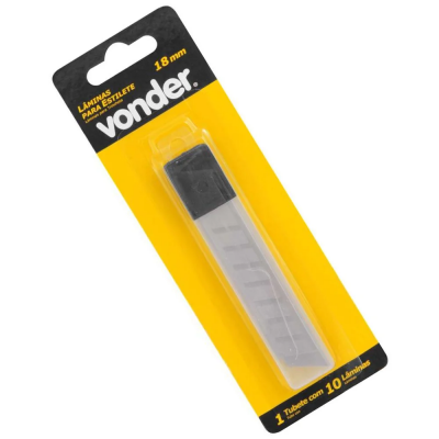 Lâmina para Estilete 18mm 7 Divisões Blister com 10 Unidades Vonder