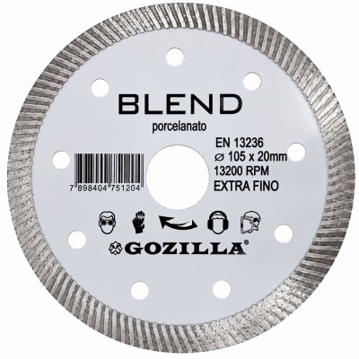 Disco Diamantado para Porcelanato Blend 105x20mm Extra Fino Gozilla – Corte de Alta Precisão | Tokari