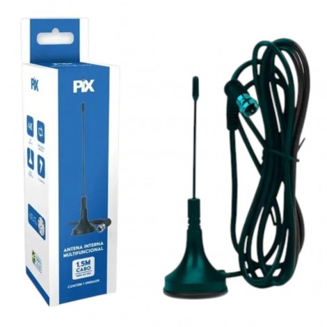 Antena Interna Digital HDTV Mini Pix para TV Aberta HD